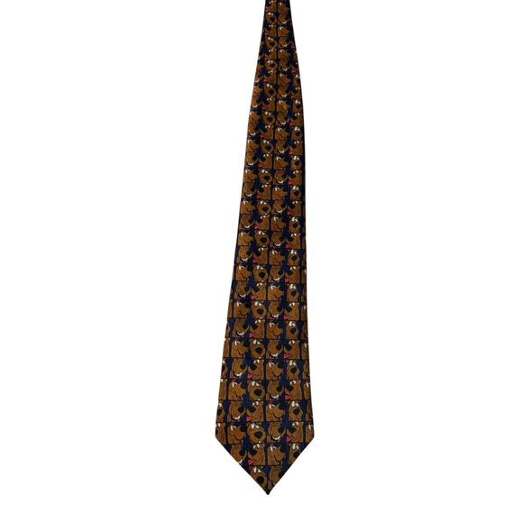 Cartoon Network Hanna Barbera Scooby Doo Faces Vintage Novelty 1999 Necktie - Picture 3 of 7